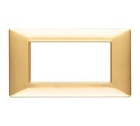 PLACCA 4M ORO LUCIDO VIMAR PLANA 4 MODULI 14654.24 oro lucido