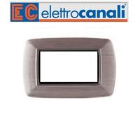 PLACCA 4P ACCIAIO SATINATO PVC MY LIFE ELETTROCANALI