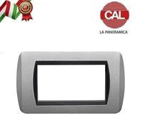 PLACCA 4P ARGENTO GLITTER METALLO COMPATIBILE LIVING INTERNATIONAL 623/4