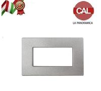 PLACCA 4P ARGENTO SILVER COMPATIBILE VIMAR ARKE UNI106/4