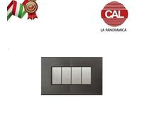 PLACCA 4P GRIGIO PIOMBO COMPATIBILE MATIX UNI307/4