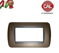 PLACCA 4P MARRONE METALLO serie LIVING INTERNATIONAL 622/4