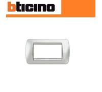PLACCA 4P METALLO BTICINO LIVING LIGHT TECH L4804TE
