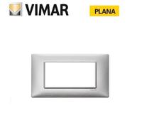 PLACCA 4P METALLO VIMAR PLANA SILVER 14654.71