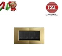PLACCA 4P ORO OPACO METALLO serie VIMAR IDEA 2027/4