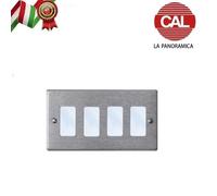 PLACCA 4P OTTONE CROMO SATINATO serie MAGIC ECO4-CS