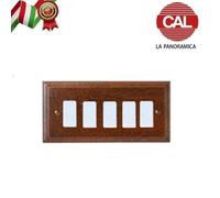 PLACCA 5P NOCE LEGNO COMPATIBILE MAGIC 2805