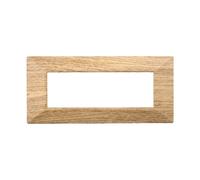 Placca 6 moduli 506 in plastica marrone Piramide compatibile anche con BTicino Axolute
