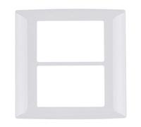 Placca 6 moduli a 2 file bianco serie Elmark Lecce