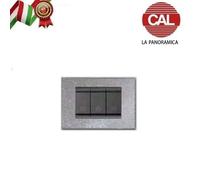 PLACCA 6P GRIGIO ARDESIA METALLO COMPATIBILE VIMAR IDEA 2022/6