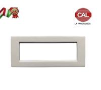 PLACCA 6P TORTORA METALLO COMPATIBILE VIMAR IDEA 2024/6