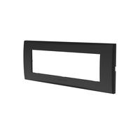 Placca 7 moduli 506 in plastica grigio scuro compatibile anche con Vimar Plana