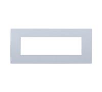 Placca 7 moduli 507 in plastica bianca compatibile anche con Vimar Arké