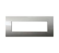 Placca 7 moduli 507 in plastica bronzo compatibile anche con Vimar Arké