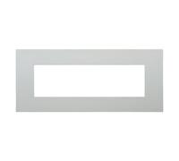 Placca 7 moduli 507 in plastica sabbia compatibile anche con Vimar Arké