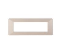 Placca 7 moduli 507 in plastica sabbia compatibile anche con Vimar Plana