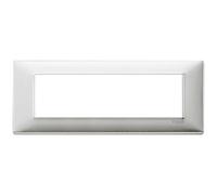 Placca 7 moduli Vimar Plana alluminio spazzolato Alluminio spazzolato