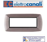 PLACCA 7 POSTI ACCIAIO SATINATO PVC MY LIFE ELETTROCANALI
