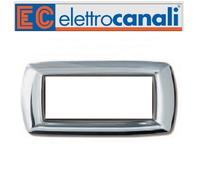 PLACCA 7 POSTI CROMO PVC MY LIFE ELETTROCANALI