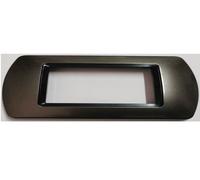 Placca 7 posti Grigio scuro titanium Compatibile con Bticino Living
