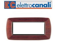 PLACCA 7 POSTI LEGNO SCURO PVC MY LIFE ELETTROCANALI