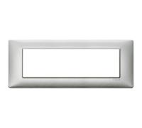 PLACCA 7M ARGENTO METALLIZZATO VIMAR PLANA 7 MODULI 14657.71 argento metalliz...
