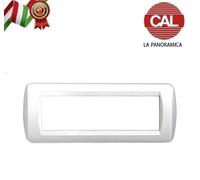 PLACCA 7P BIANCO METALLO COMPATIBILE LIVING LIGHT 680/7B
