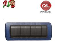 PLACCA 7P BLU GLITTER METALLO COMPATIBILE LIVING INTERNATIONAL