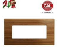 PLACCA 7P LEGNO BAMBOO COMPATIBILE VIMAR PLANA UNI202/7