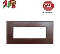 PLACCA 7P LEGNO NOCE NAZIONALE COMPATIBILE VIMAR PLANA UNI200/7
