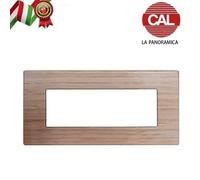 PLACCA 7P LEGNO ROVERE SBAINCATO COMPATIBILE VIMAR ARKE UNI101/7