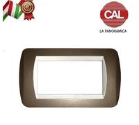PLACCA 7P MARRONE METALLO COMPATIBILE LIVING LIGHT 622/7B