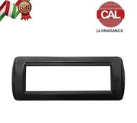 PLACCA 7P NERO METALLO COMPATIBILE LIVING INTERNATIONAL 681/7
