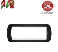 PLACCA 7P NERO METALLO COMPATIBILE LIVING LIGHT 681/7B
