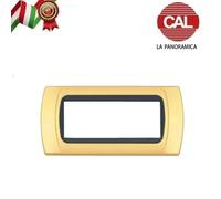 PLACCA 7P ORO OPACO INTERNO NERO COMPATIBILE LIVING INTERNATIONAL