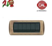 PLACCA 7P OTTONE BRONZO COMPATIBILE LIVING INTERNATIONAL 642/7