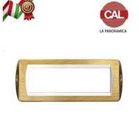 PLACCA 7P OTTONE LUCIDO+SATINATO serie LIVING LIGHT 645/7B