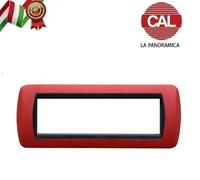 PLACCA 7P ROSSO METALLO COMPATIBILE LIVING INTERNATIONAL 621/7