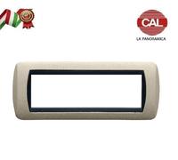 PLACCA 7P TORTORA OPACO METALLO COMPATIBILE LIVING INTERNATIONAL 625/7