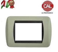 PLACCA 7P VERDE SALVIA METALLO BTICINO LIVING INTERNATIONAL