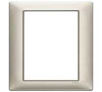 Placca 8 moduli (4+4) tecnopolimero, nichel opaco Vimar Plana 14668.21