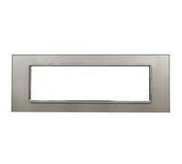 PLACCA 8007BL-3 7P SILVER/INT-LGT VETRO - 019097