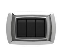 Placca a 3 moduli cromo Cromo