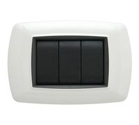 elettrocanali placca MY LIFE 3 POSTI BIANCO