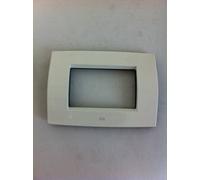 PLACCA A 3 POSTI IN METALLO ABB ELOS COLORE BIANCO ANTARTIDE