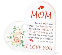 Placca a forma di cuore in acrilico per donne, regali per mamma, da figlia, calza della Befana, regalo di compleanno per la migliore mamma I Love You from Son, regali in acrilico