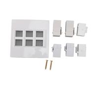 Placca a muro multimediale a sei porte con Cat6 e USB 3.0, trasferimento ad alta velocità fino a 5 Gbps, retrocompatibile, comunicazione full duplex