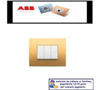 PLACCA ABB CHIARA 3P ORO SATINATO 2CSK0354CH