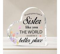 Placca acrilica per sorelle, regalo per Natale e compleanno, con citazione in lingua inglese "If Everyone had a sister like you" (lingua italiana non garantita)