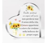 Placca Acrilica Regali Laurea Ornamenti Targhe e Cartelli Decorativi Ispiratori Girasole Donne Uomini Amico Amica Compleanno Segno Incoraggiare Figlio Figlia Natale Nipote Sorella Fratello Ricordi